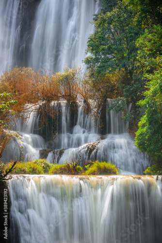 Thi Lo Su waterfall the largest waterfall in Thailand.