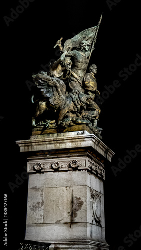 Statue in The Victor Emmanuel II National Monument (Monumento Nazionale a Vittorio Emanuele II) or (mole del) Vittoriano, called Altare della Patria (English: Altar of the Fatherland)