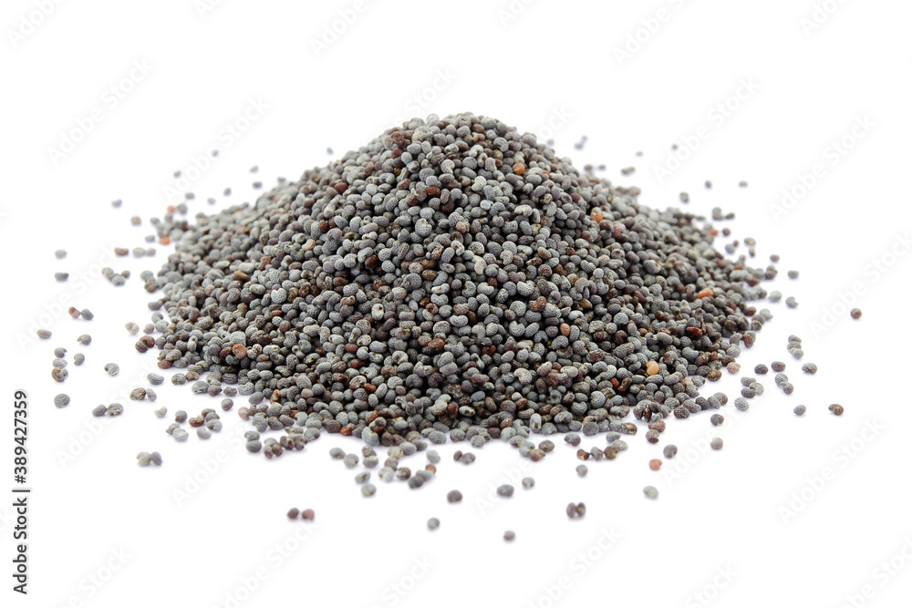 Blue poppy seeds isolated on white background, top view. Heap of poppy seeds isolated on white background. Small poppy seeds in a heap, top view. Poppy seeds isolated on white background. Blue poppy seeds isolated on white background, top view. Heap of poppy seeds isolated on white background. Small poppy seeds in a heap, top view. Poppy seeds isolated on white background.