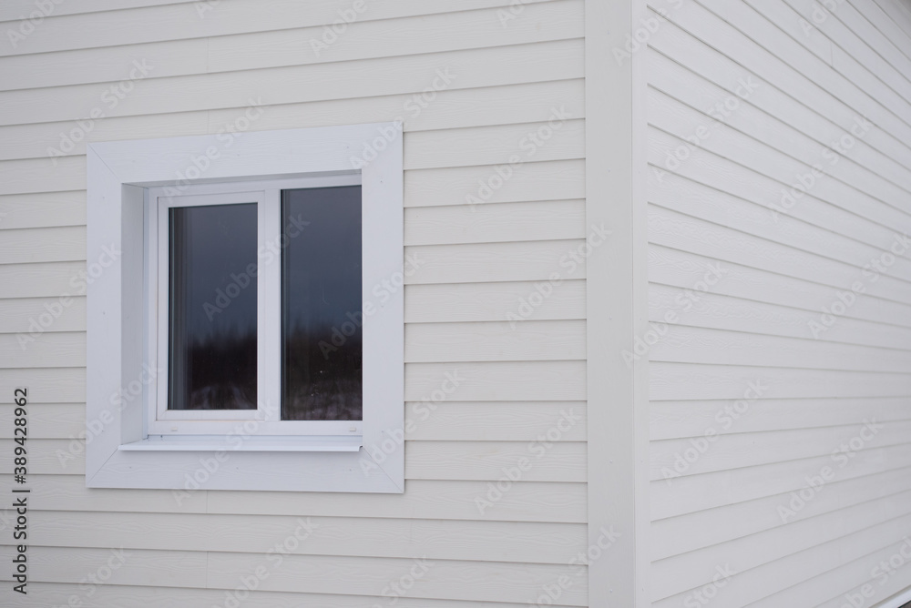 Fototapeta premium white window on a white wall