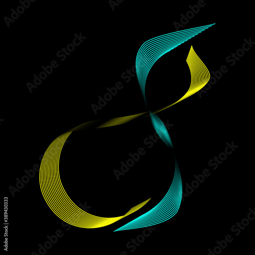 Abstract wave lines in the background. Infinity. Illustration for modern business design. Smooth lines abstract gradient color background. Vector illustration.