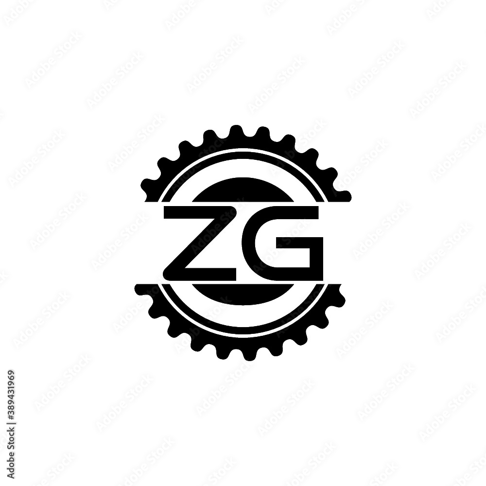 Initial ZG Logo Design icon isolated on white background Initial ZG Logo Design icon isolated on white background