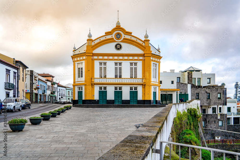Azores, island of Sao Miguel, in the location of Ribeira Grande the city theater.