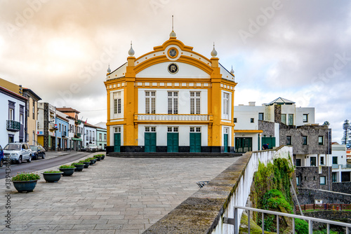 Azores, island of Sao Miguel, in the location of Ribeira Grande the city theater.