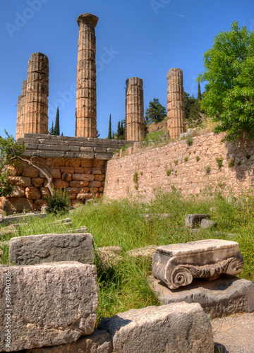 Ruines du sanctuaire d'Apollon à Delphes, Grèce