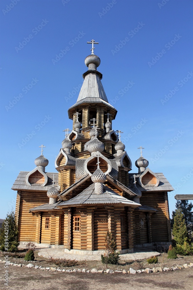 Wooden Church of the Nativity of John the Baptist in the architectural complex 
