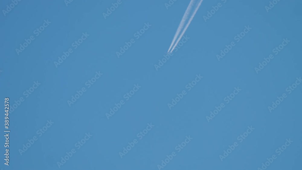 Airliner cruising high in the sky Airliner cruising high in the sky