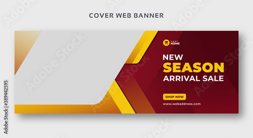 Social media sale web banner facebook cover template