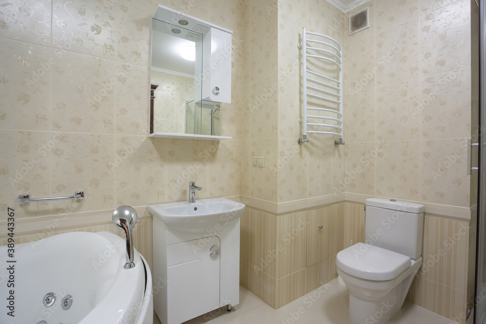 Modern bathroom with jacuzzi bath Modern bathroom with jacuzzi bath