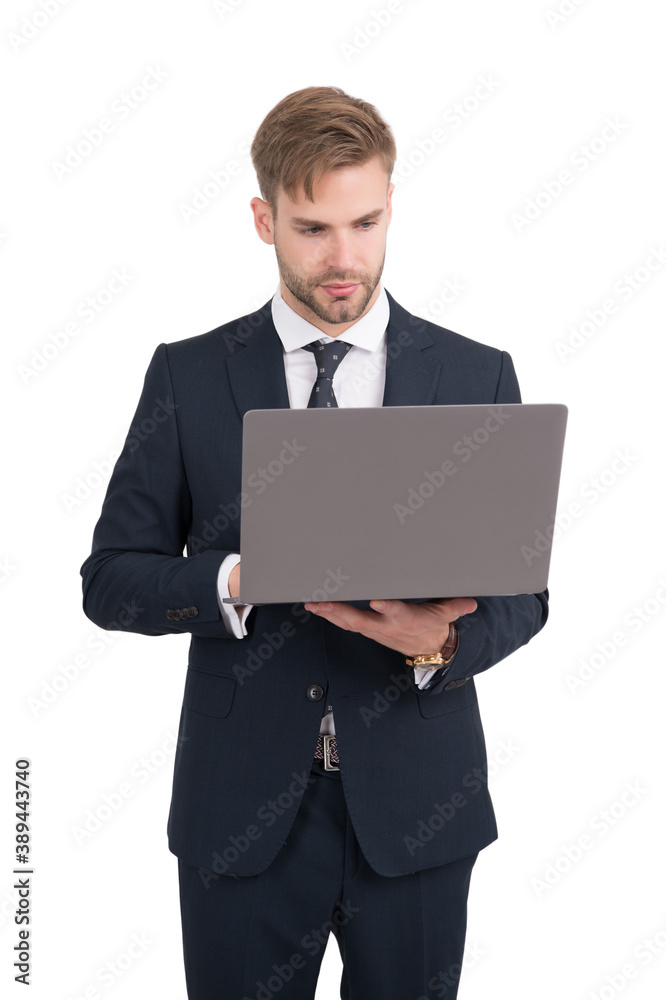 Programming engineer in formal style suit use laptop for working online, computer Programming engineer in formal style suit use laptop for working online, computer