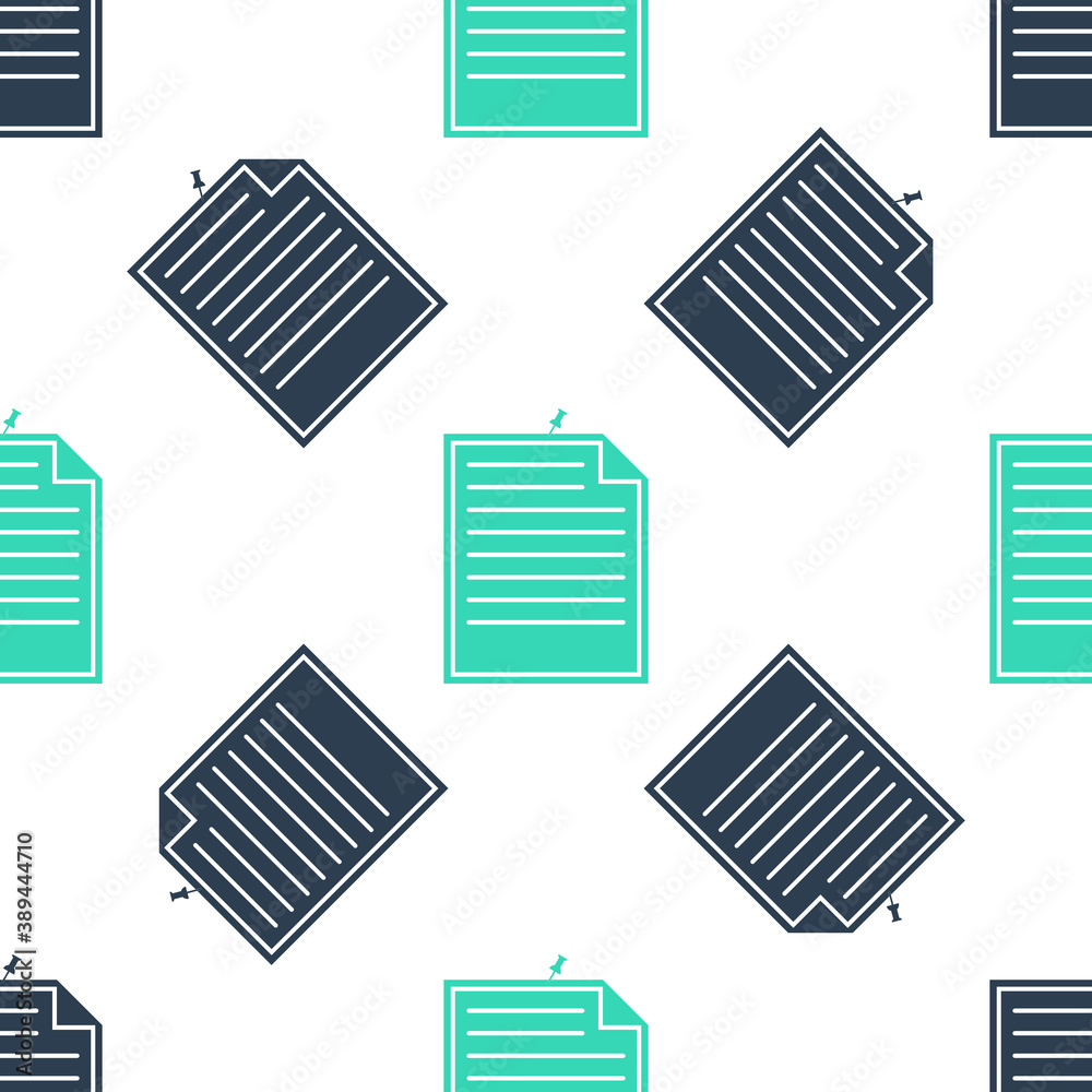Green Note paper with pinned pushbutton icon isolated seamless pattern on white background. Memo paper sign. Vector. Green Note paper with pinned pushbutton icon isolated seamless pattern on white background. Memo paper sign. Vector.