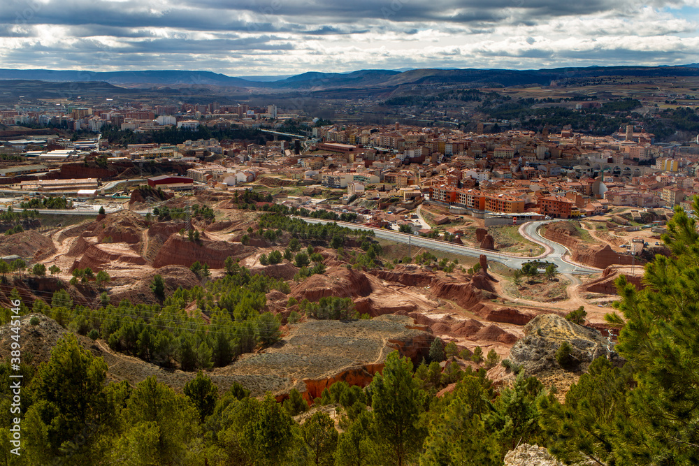 Aerial view of the city of Teruel.
