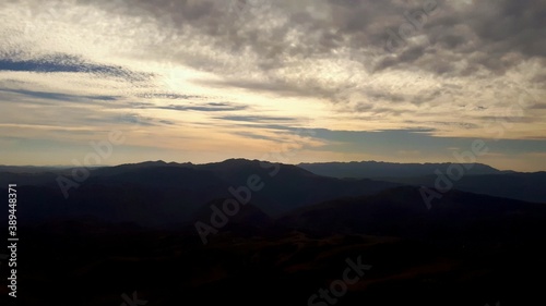 Sunset over the mountains in autumn © Kenox