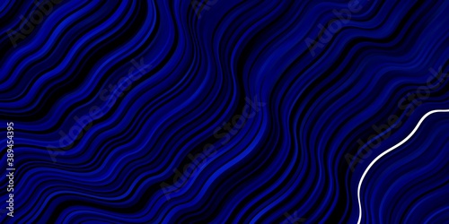 Dark BLUE vector template with curved lines.