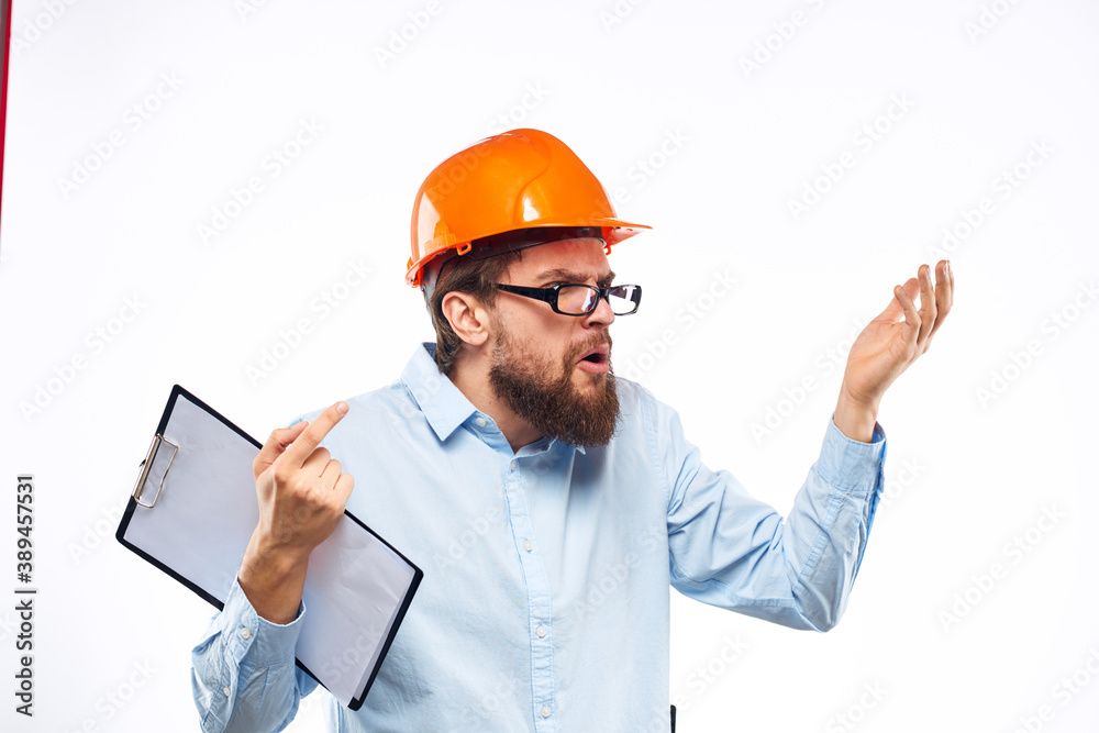 emotional worker orange paint safety construction industry cropped view emotional worker orange paint safety construction industry cropped view