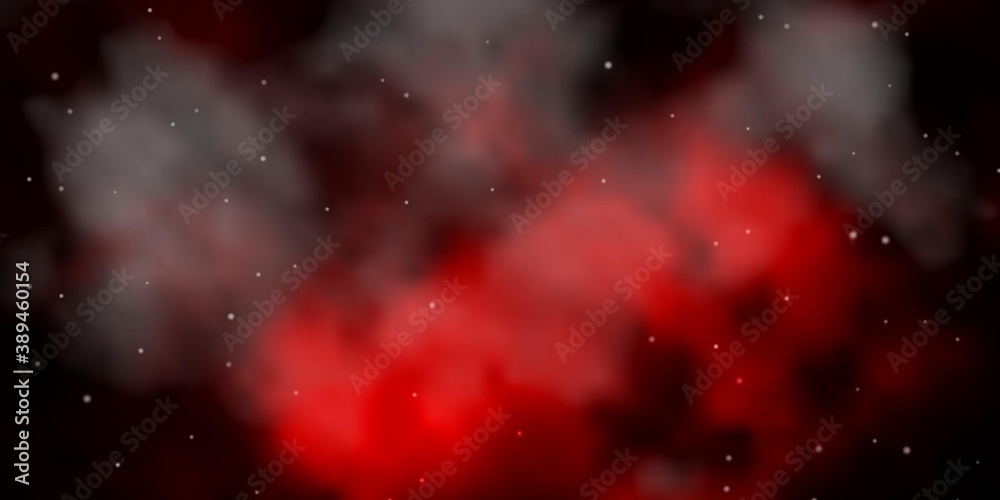 Fototapeta premium Dark Red vector texture with beautiful stars.
