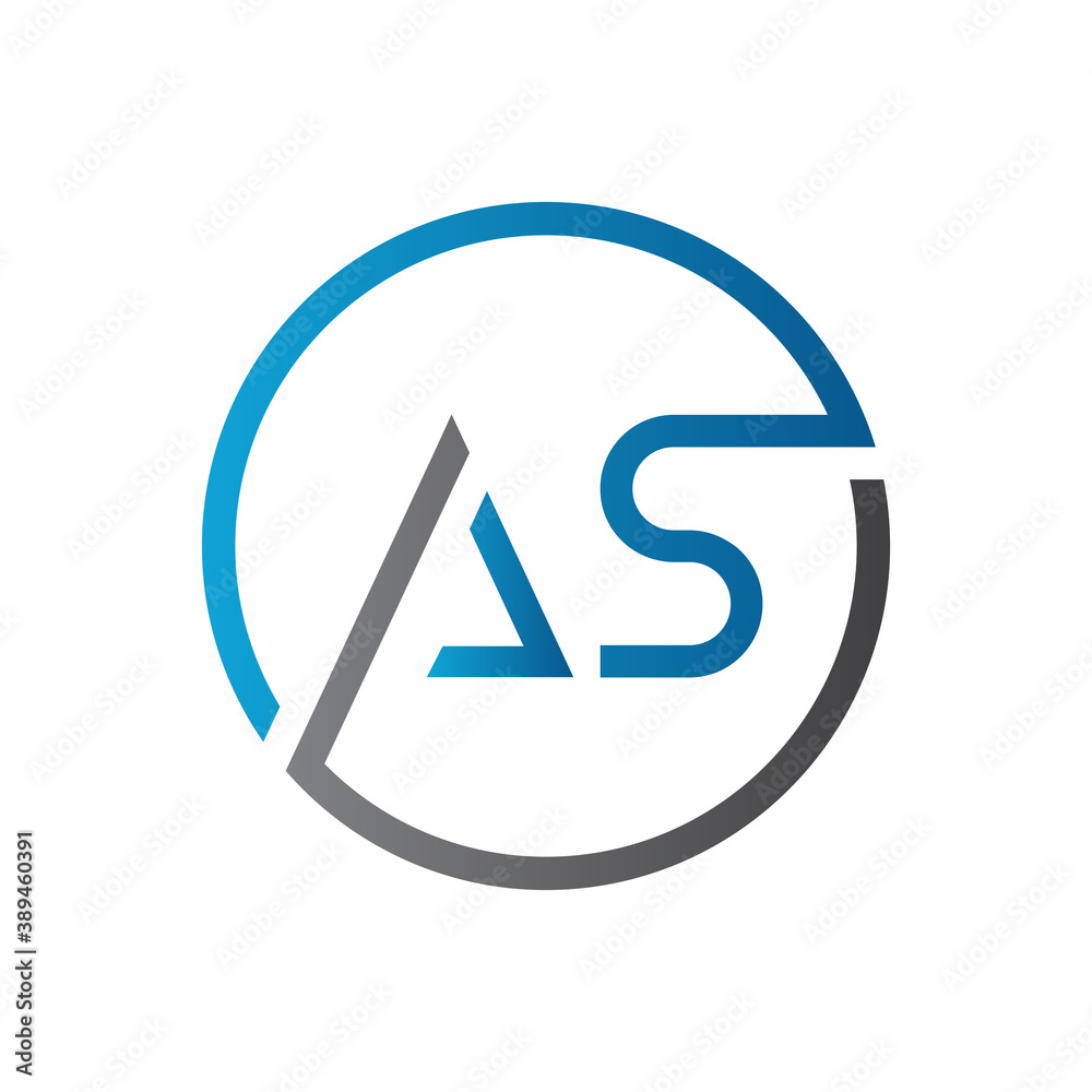Initial AS letter Logo Design vector Template. Creative Letter AS Logo Design Initial AS letter Logo Design vector Template. Creative Letter AS Logo Design