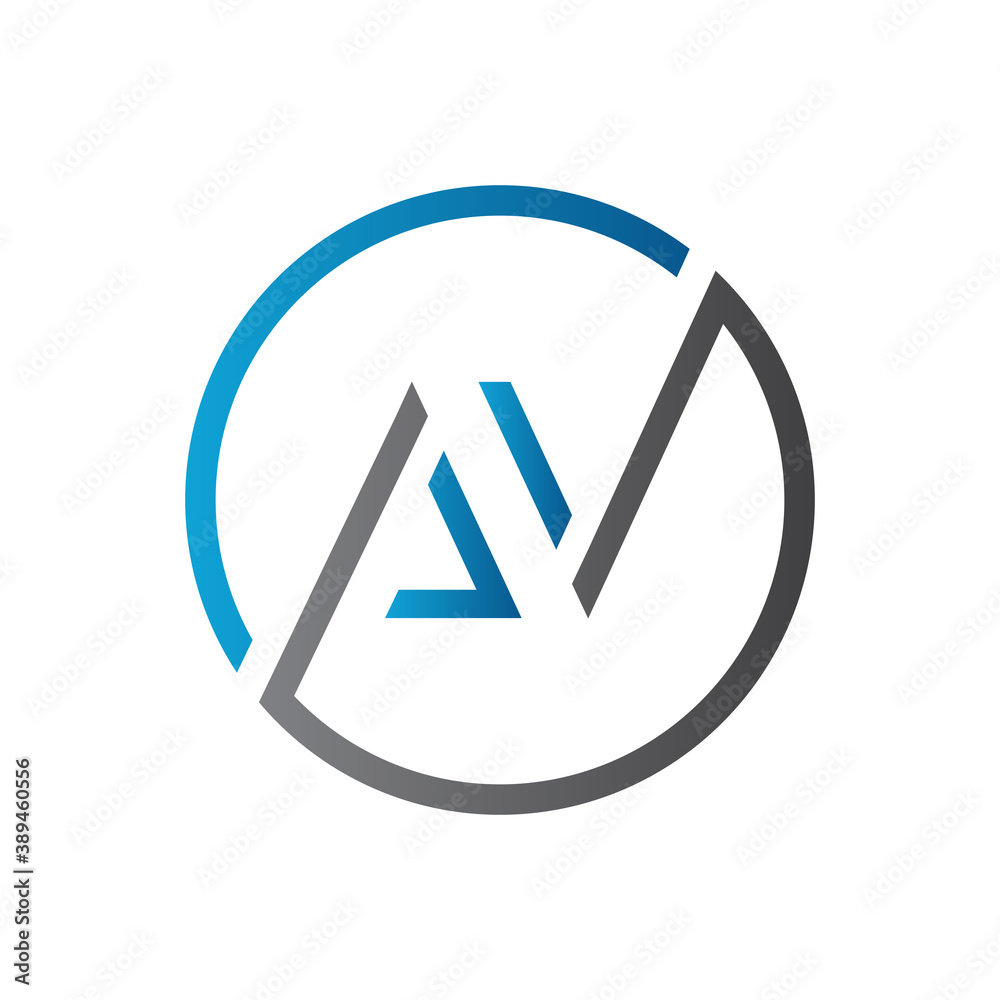 Initial AV letter Logo Design vector Template. Creative Letter AV Logo Design Initial AV letter Logo Design vector Template. Creative Letter AV Logo Design