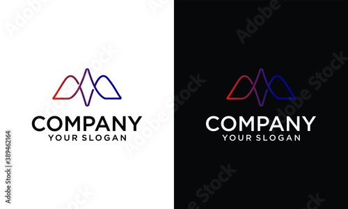 illustration vector graphic of M bird logo or icon