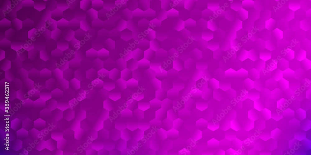 Light purple vector layout with shapes of hexagons.