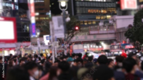 ２０２０年-渋谷ハロウィン横断歩道中央3。コロナ禍の影響。