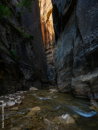 Sunlight Cracks The Top Of The Narrows