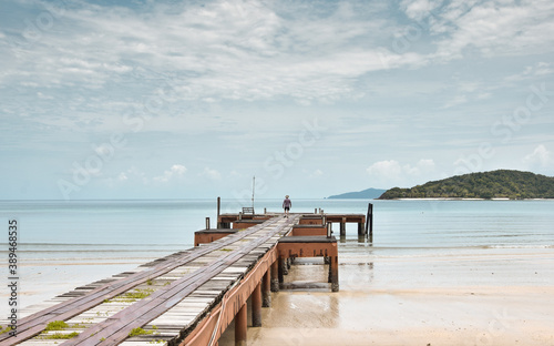 Obraz na płótnie Koh Mak beach, pier
w salonie