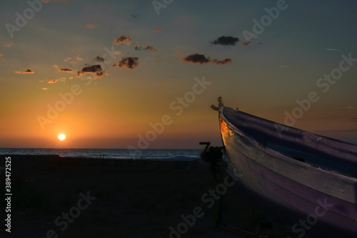 sunset on the beach