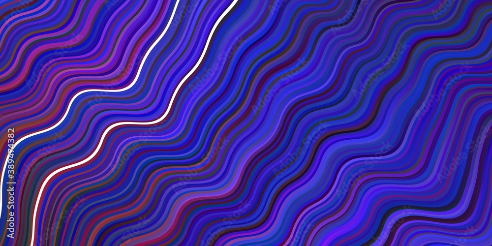 Dark Blue, Red vector texture with curved lines. Dark Blue, Red vector texture with curved lines.