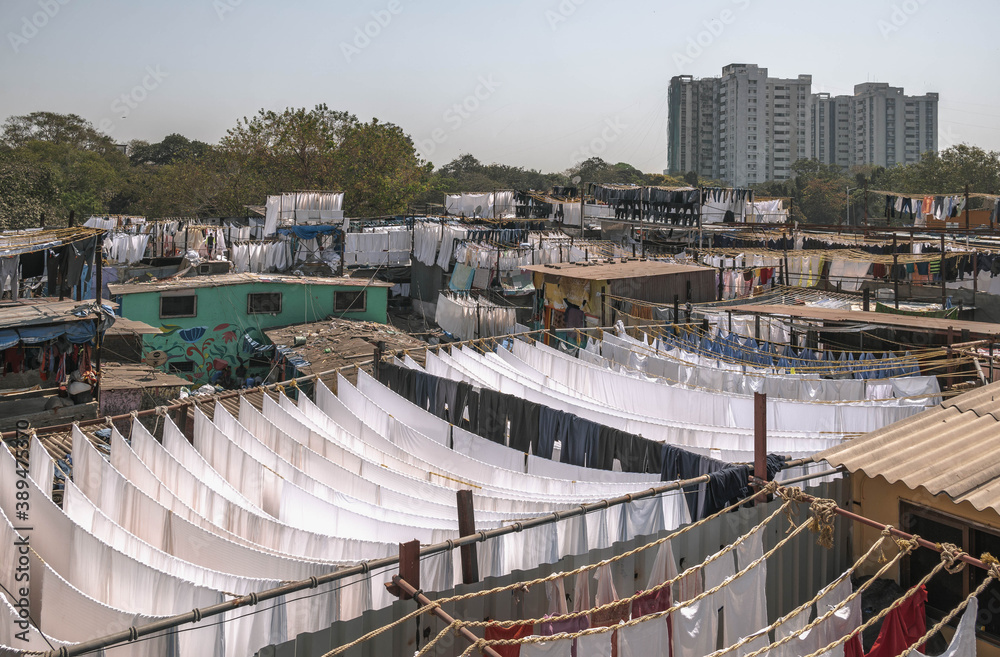 Dhobi Ghat at the very south of Colaba in Mumbai is the largest open-air 