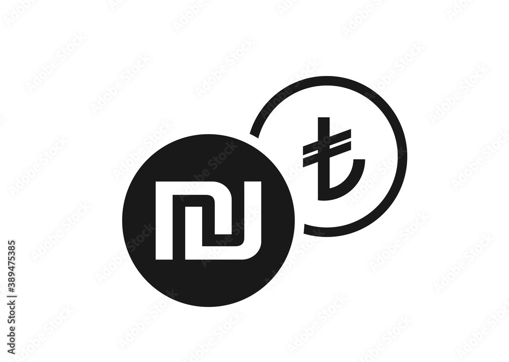 israeli sheqel to turkish lira currency exchange icon. money and banking transfer symbol israeli sheqel to turkish lira currency exchange icon. money and banking transfer symbol