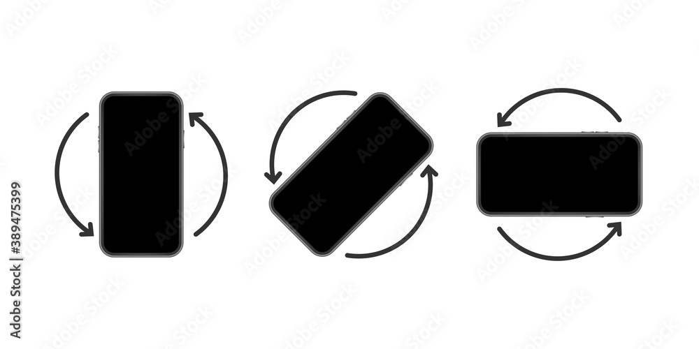 Rotate smartphone isolated icon. Device rotation symbol. Turn your device. Rotate smartphone isolated icon. Device rotation symbol. Turn your device.