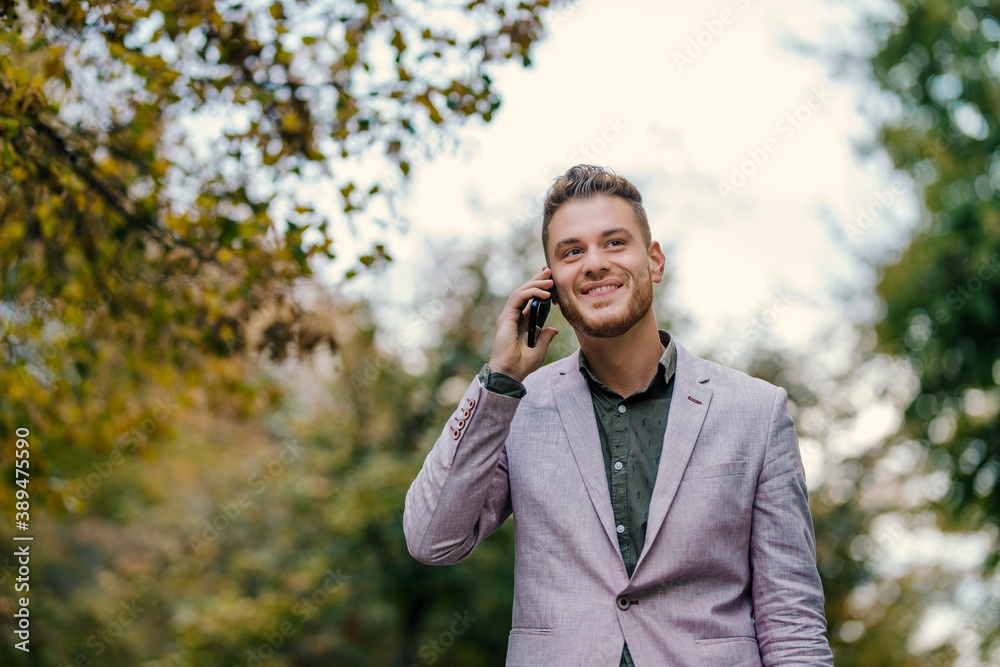 Businessman with mobile phone Businessman with mobile phone