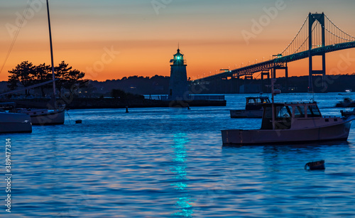 New England Lighthouse - Goat Island Newport RI