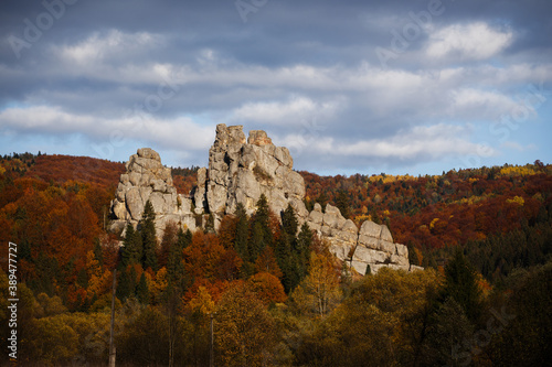 Tustan Fortress in the Carpathians