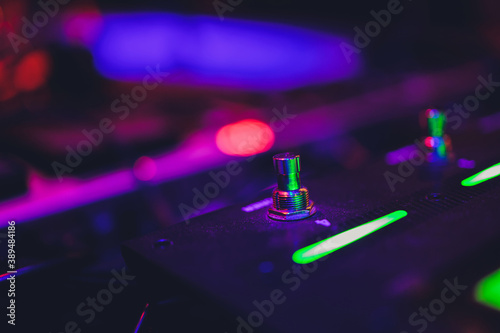 Valokuva Radio function selector switch on a vintage dusty tape player with radio standby selected