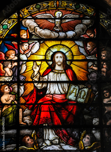 Jesus, stain glass