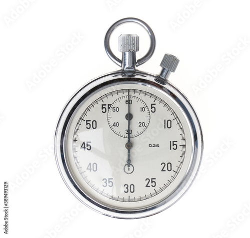 Stopwatch over isolated white background.