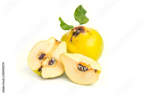 fresh quinces isolated on white background