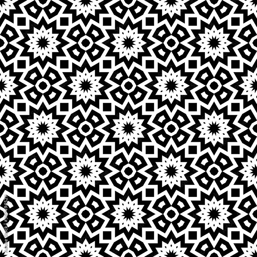 Simple pattern with flower, black and white color, geometric stylish floral cover, texture, background Simple pattern with flower, black and white color, geometric stylish floral cover, texture, background