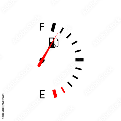 Fuel indicators gas meter. Gauge vector tank full icon on backgrround. eps 10