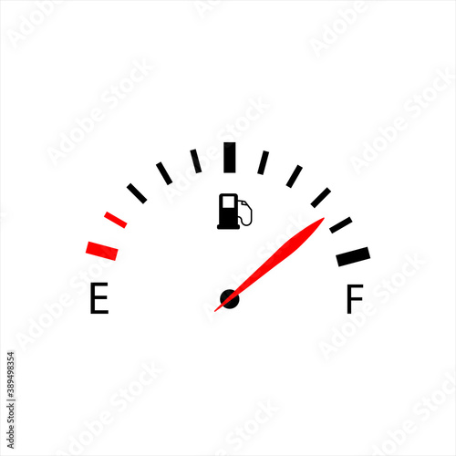 Fuel indicators gas meter. Gauge vector tank full icon on backgrround. eps 10