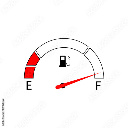 Fuel indicators gas meter. Gauge vector tank full icon on backgrround. eps 10