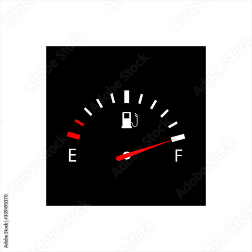 Fuel indicators gas meter. Gauge vector tank full icon on backgrround. eps 10