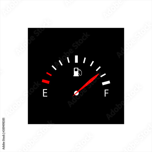 Fuel indicators gas meter. Gauge vector tank full icon on backgrround. eps 10