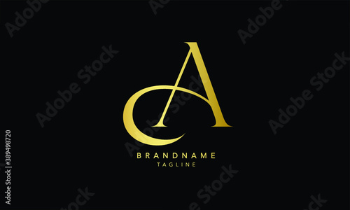 Alphabet letters Initials Monogram logo AC, CA, A and C