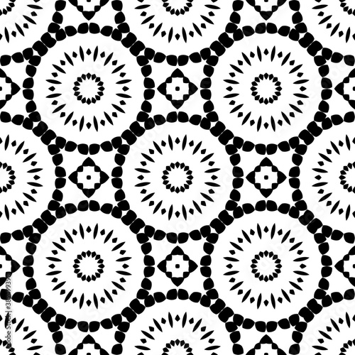Simple geometric, floral pattern with beauty design, retro, vintage style
