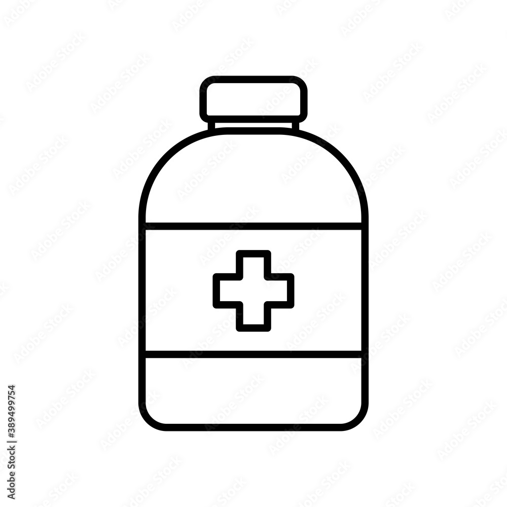 Vector Medicine bottle icon on isolated white background for UI/UX and website. Vector Medicine bottle icon on isolated white background for UI/UX and website.