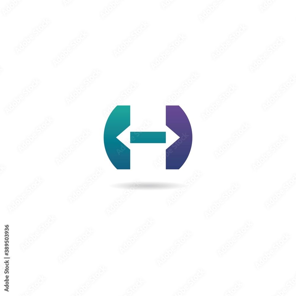 initial h with arrow logo design icon element template initial h with arrow logo design icon element template