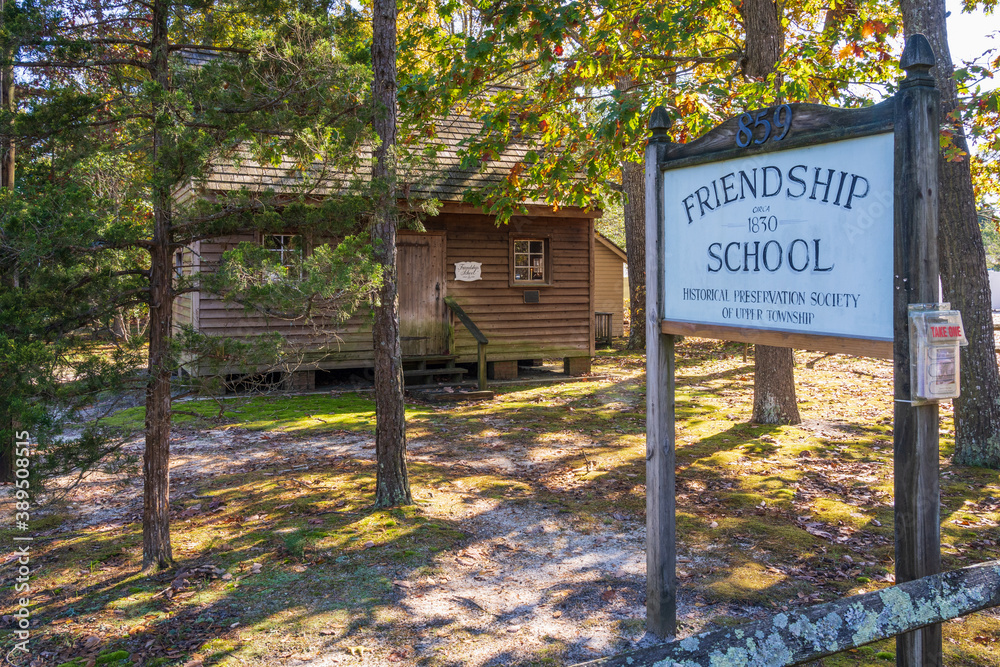 The Friendship School in Palermo, NJ opened in 1831 and is now maintained by the Historical Preservation Society of Upper Township